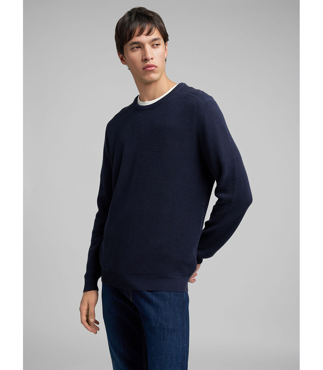 コットンウール ワッフルニット 詳細画像 インディゴ 4